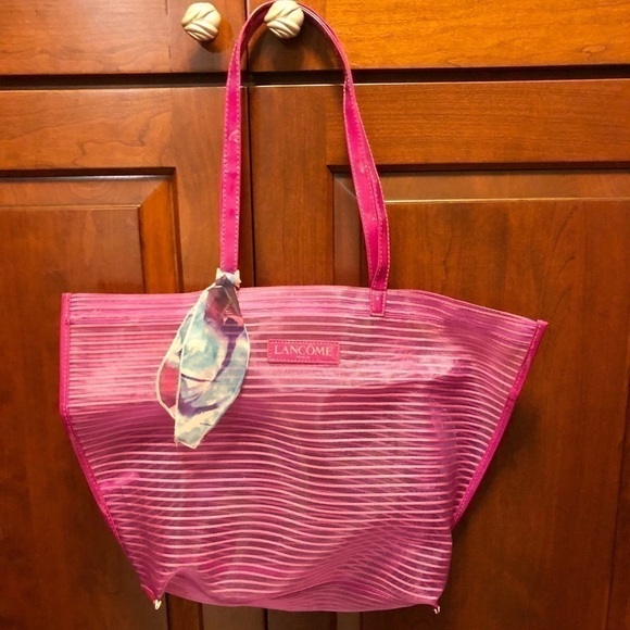 Lancome Handbags - Lancôme Striped Mesh Tote Bag